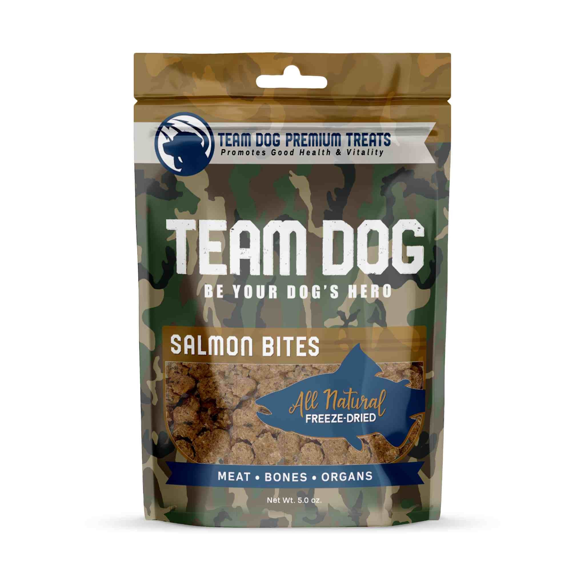 Salmon Bites Dog Treats Freeze-Dried Raw, 5 oz