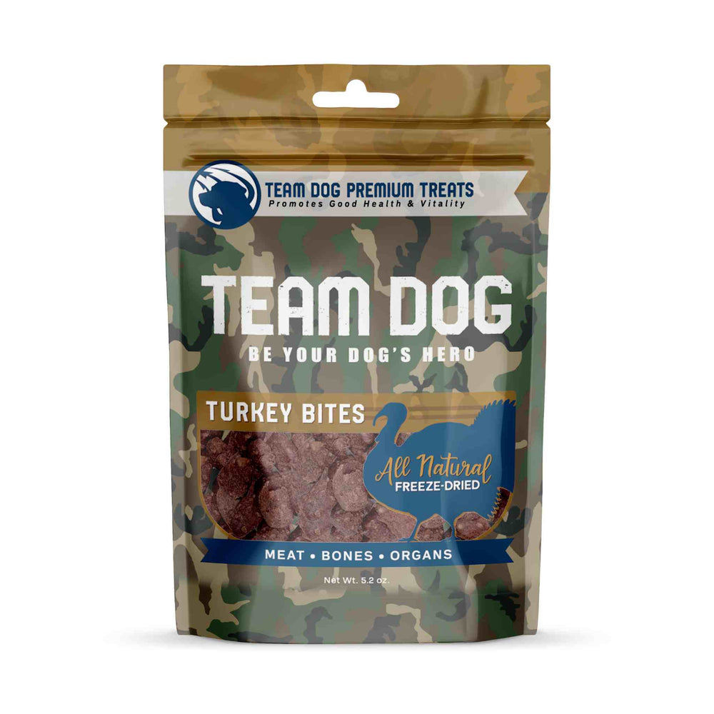 Turkey Bites Dog Treats Freeze-Dried Raw, 5.2 oz