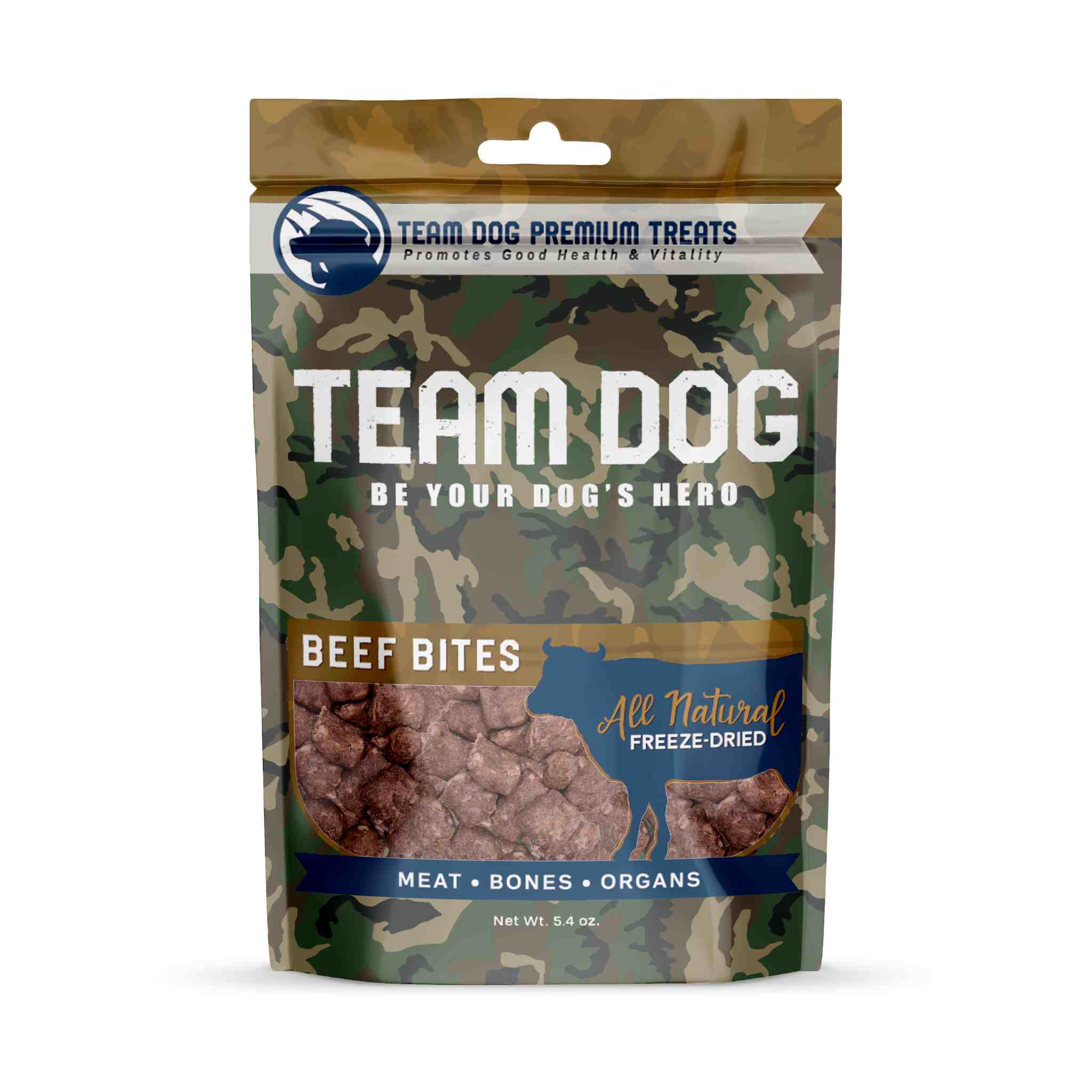 Team Dog Beef Bites Freeze-Dried Dog Treats