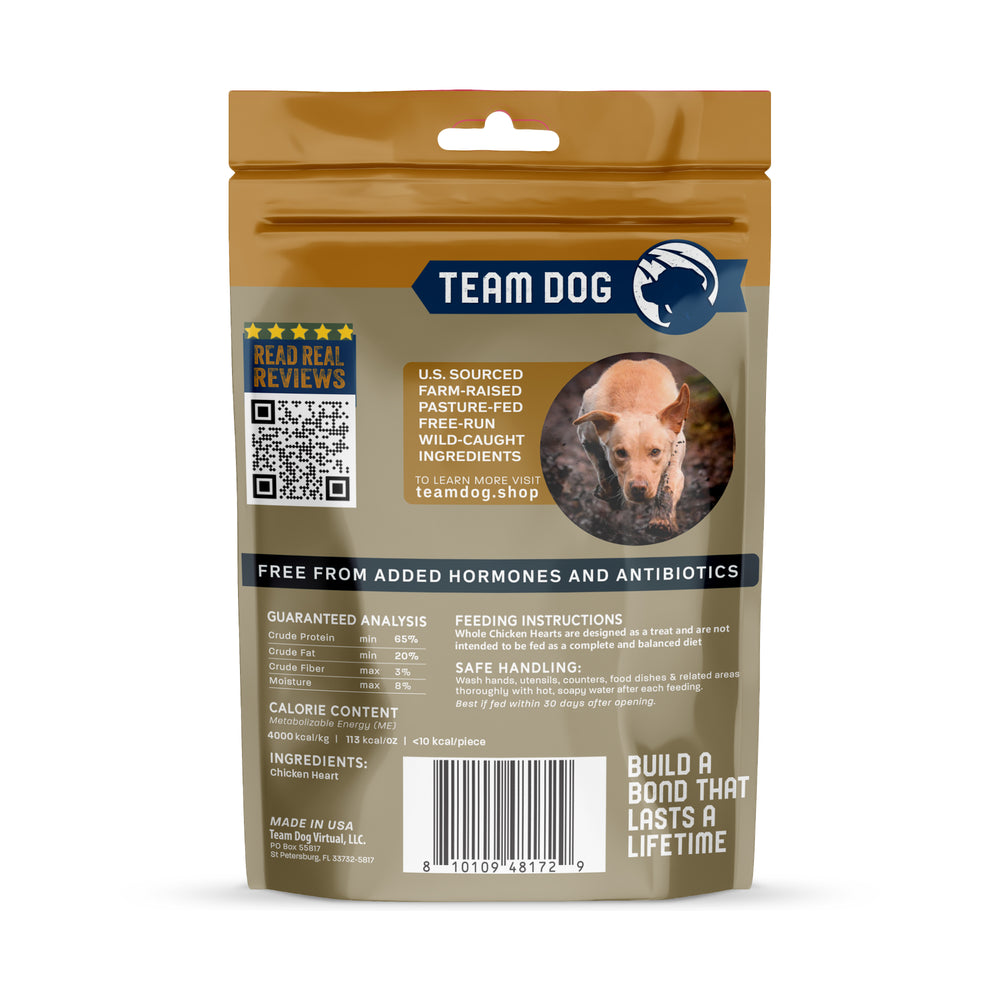 Whole Organ Chicken Hearts Freeze-Dried Raw, 4.5 oz