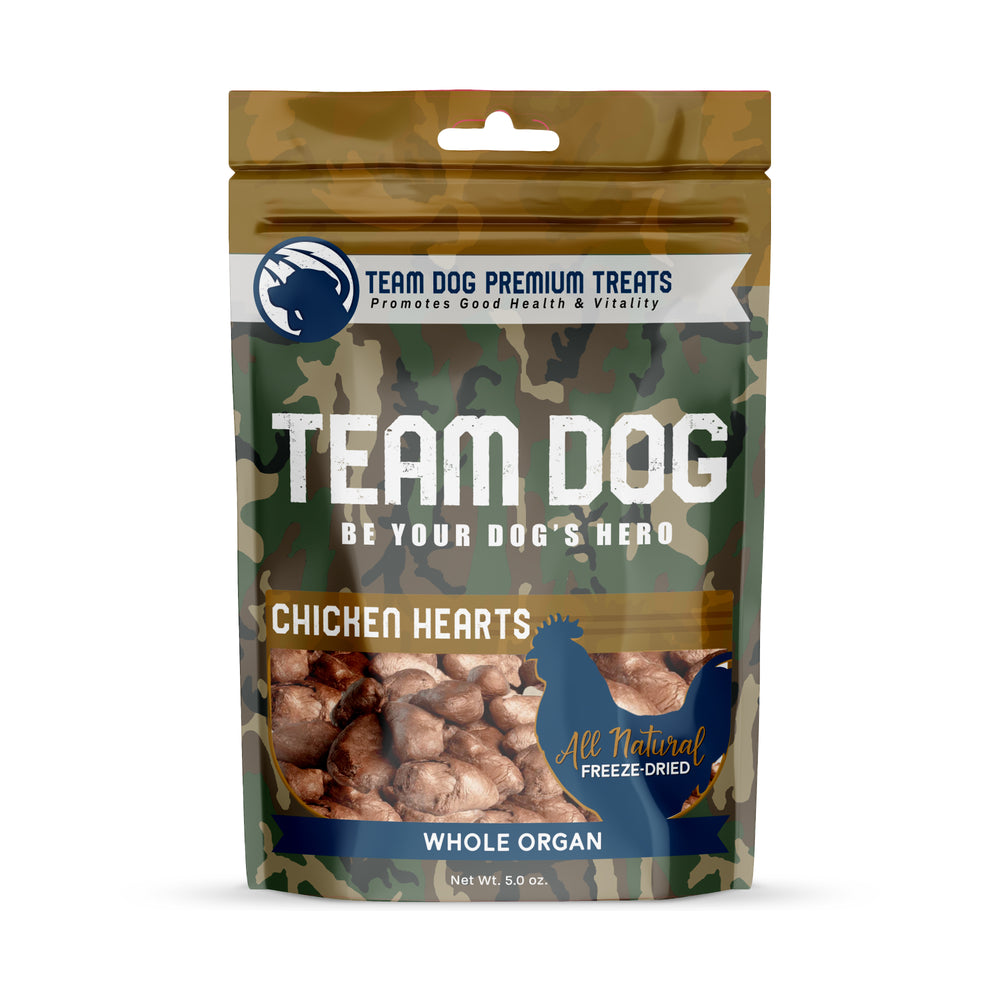 Whole Organ Chicken Hearts Freeze-Dried Raw, 4.5 oz