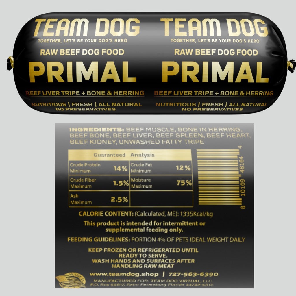 Primal Raw Beef Dog Food