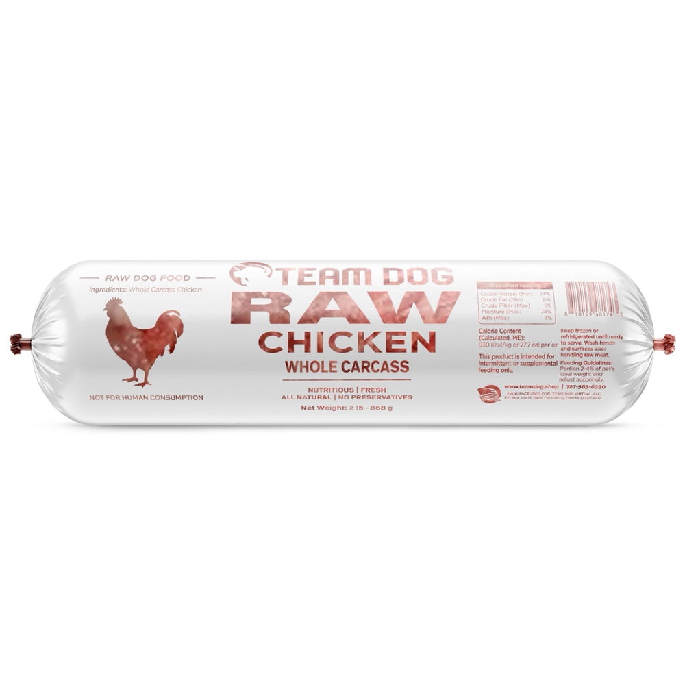 Raw Whole Carcass Chicken Dog Food