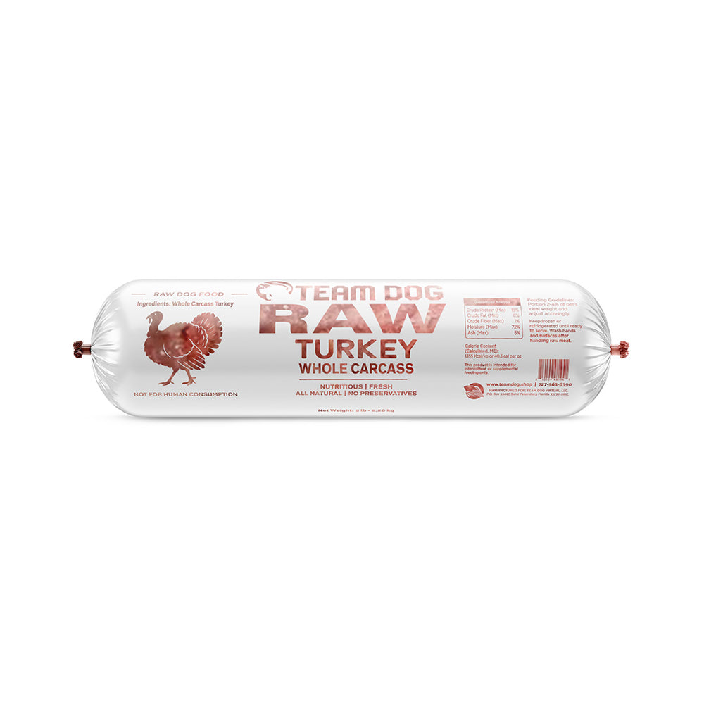 Raw Whole Carcass Turkey Dog Food