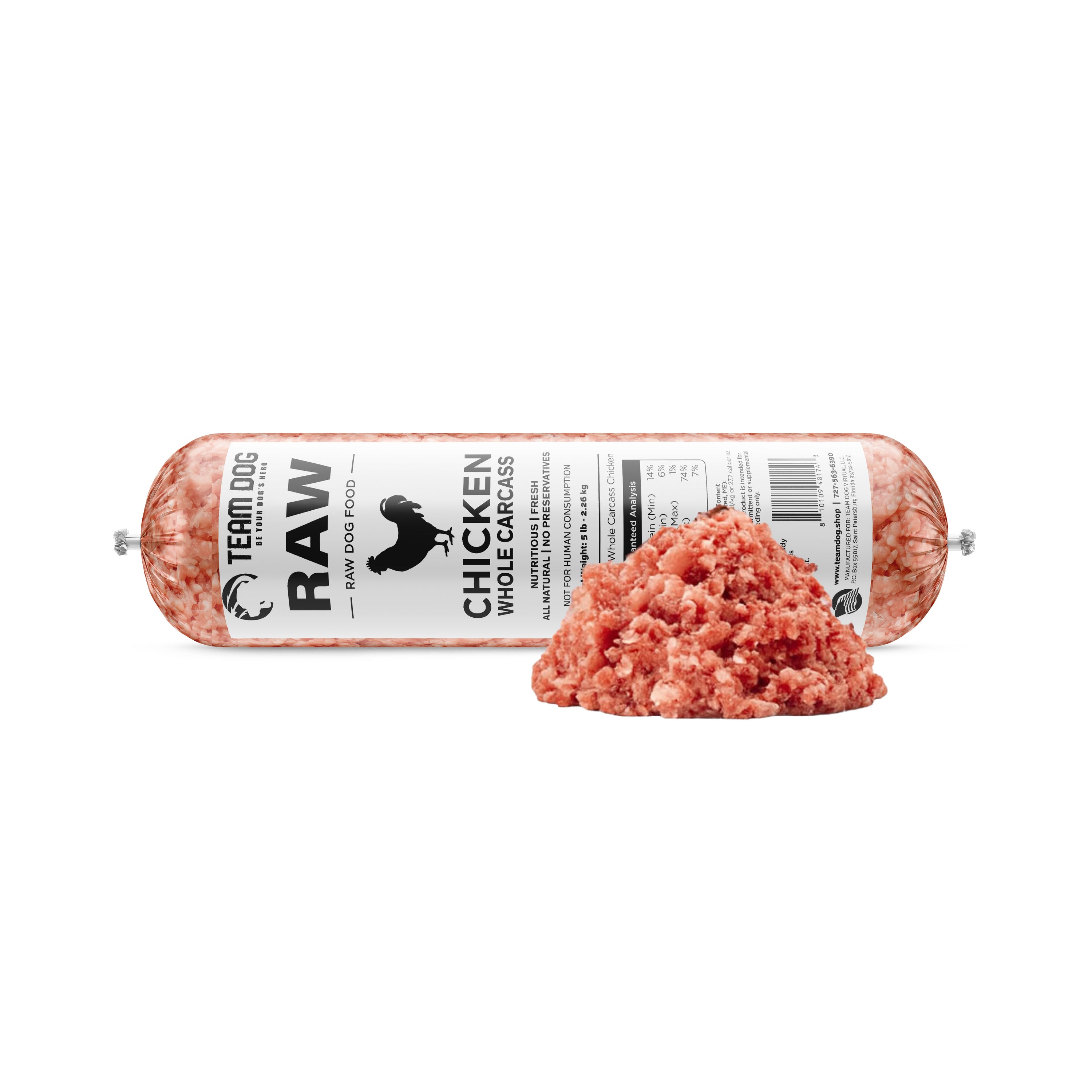 Raw Whole Carcass Chicken Dog Food