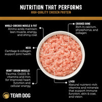 Best dog food. Team Dog Raw Chicken Whole Carcass Dog Food